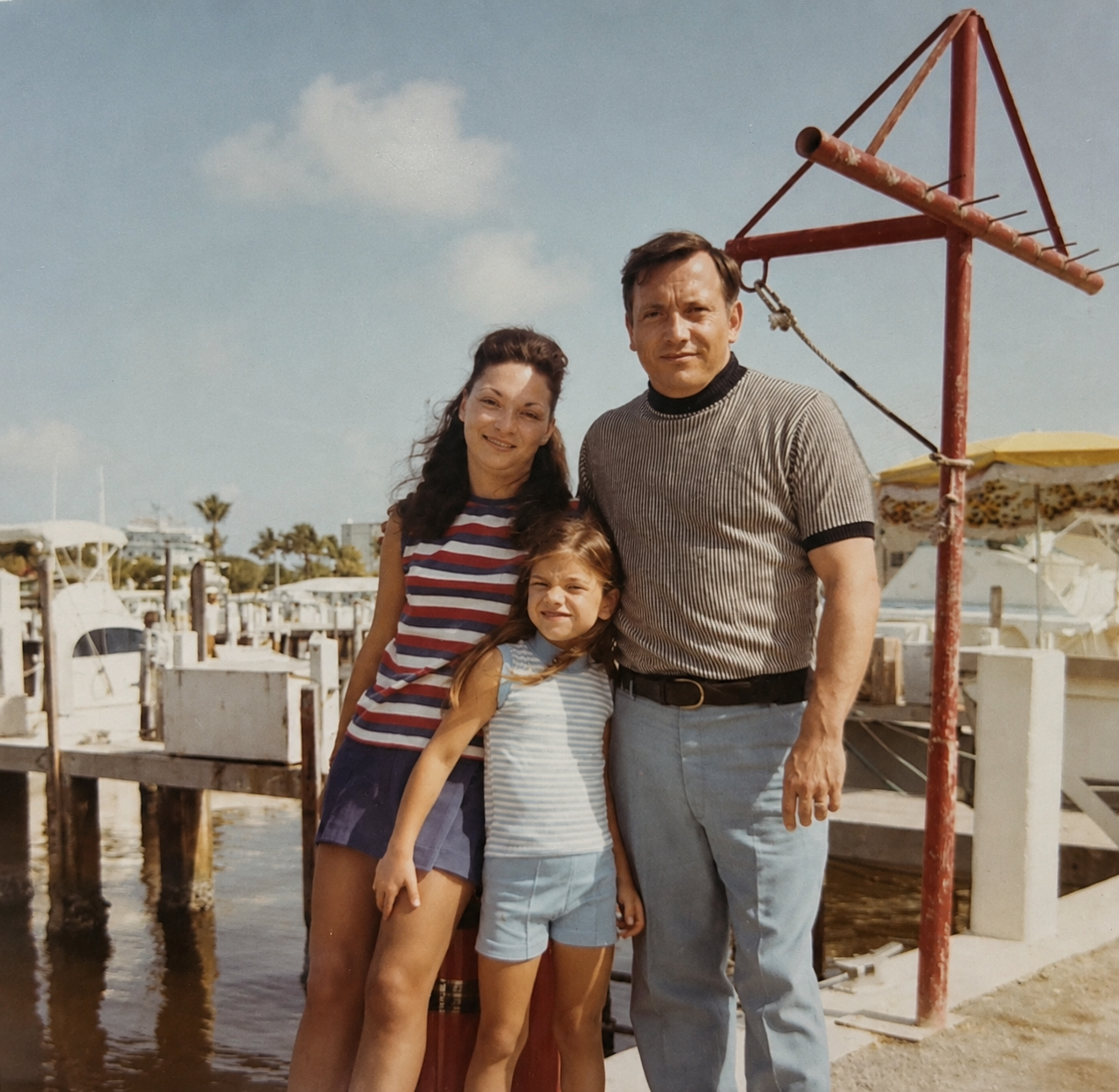 Ron with family at the dock